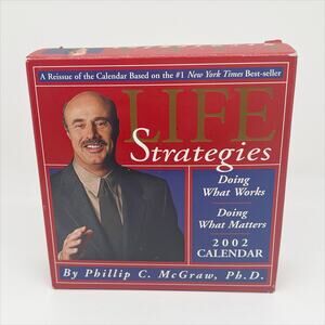 Vintage Dr. Phil Life Strategies 2002 Desk Calendar New in Box